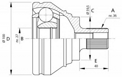 OPEN PARTS cvj569910 -  Шарнирный комплект, приводной вал